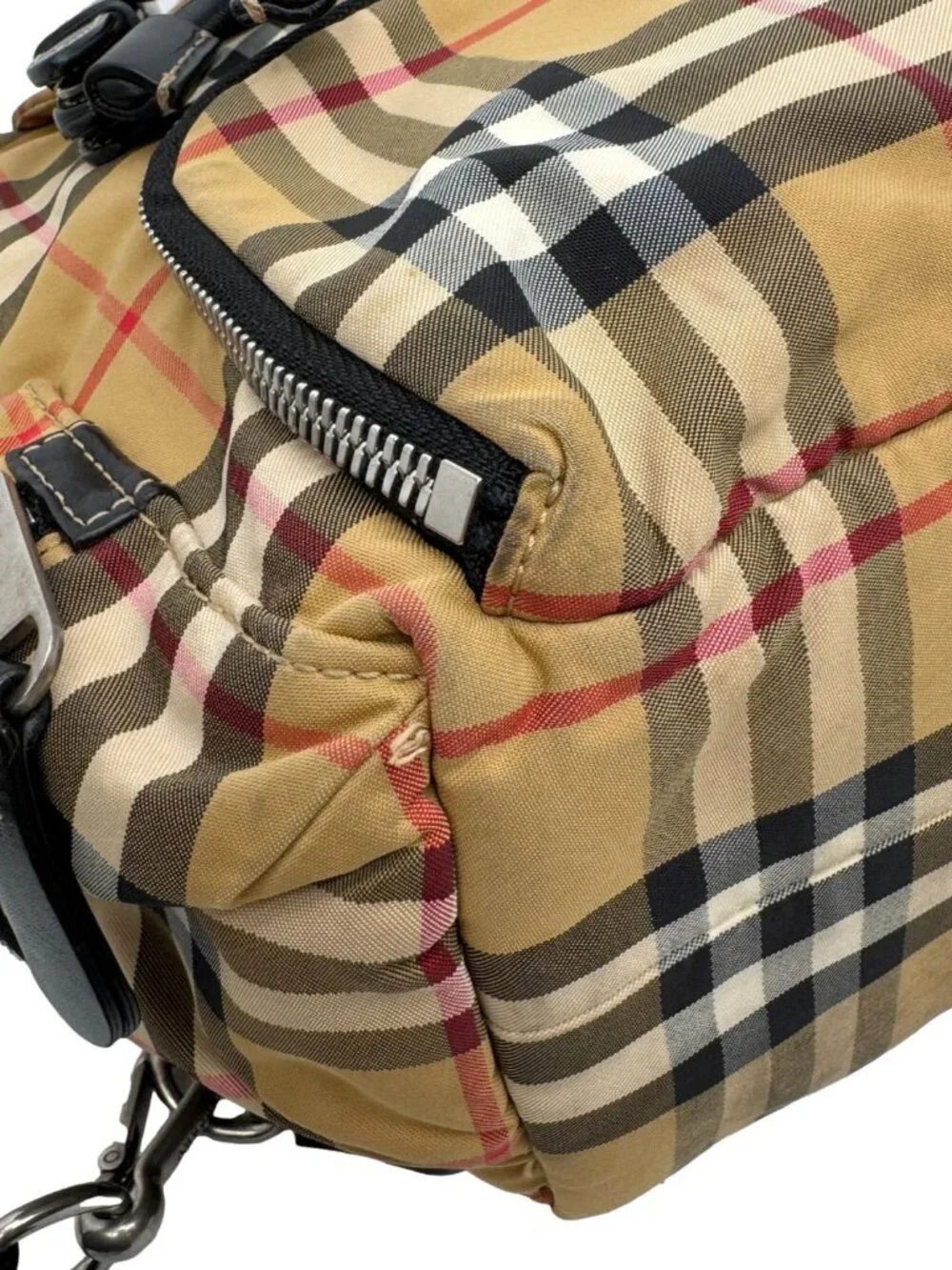 Burberry Rucksack Small Vintage Check Canvas Backpack Bag Beige
